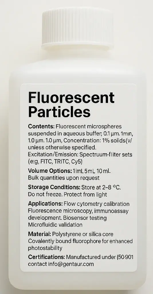 AccuCount Fluorescent Particles, Nile Red, 32µm (+/-2µm), 2.5x10^6/mL, 1mL